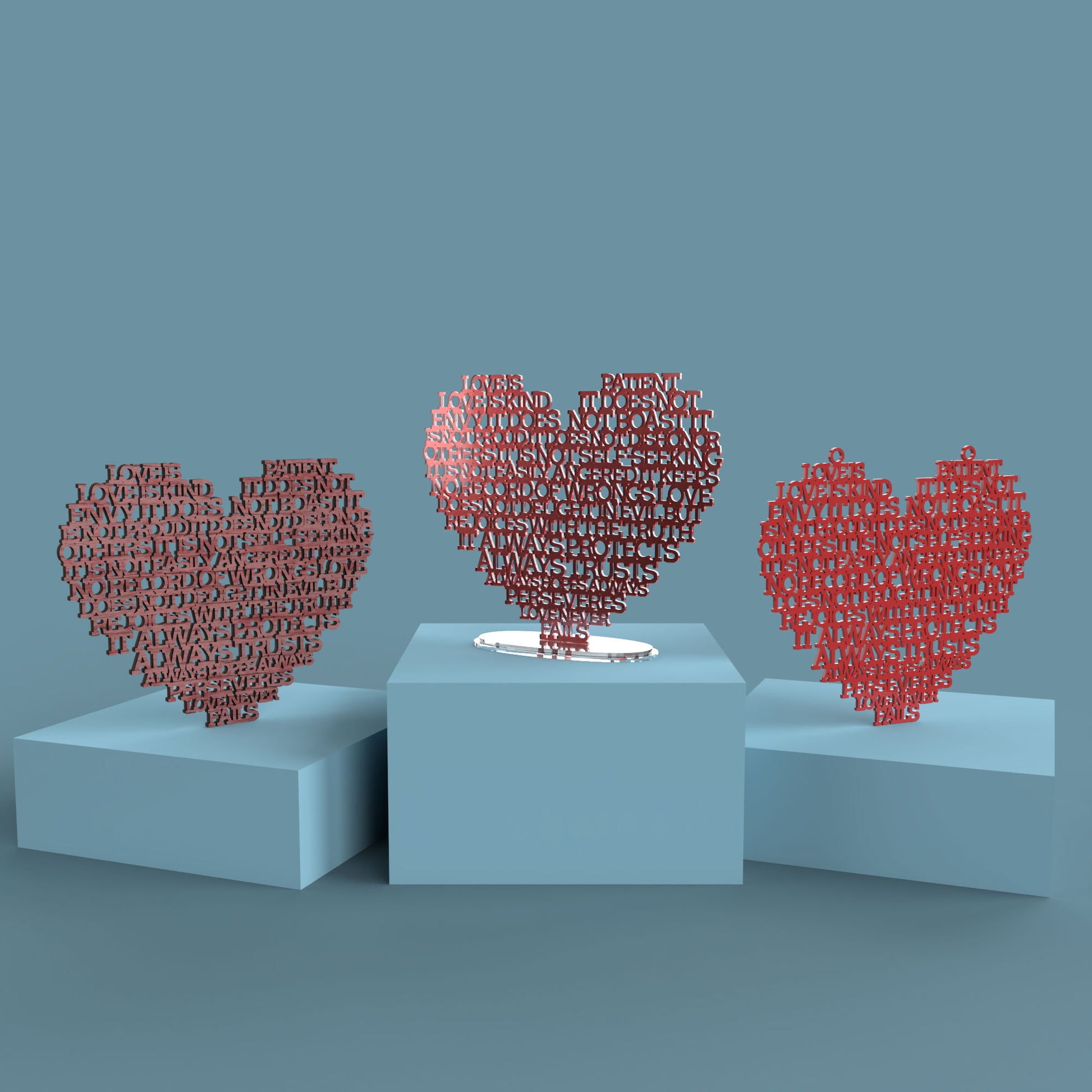 Love is Patient (Corinthians 13:4) Heart -Laser Cut File - The X Laser Files
