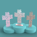 Modern Hail Mary Cross -Laser Cut File - The X Laser Files